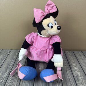 Vtg 1985 Walt Disney’s Minnie Mouse Backpack Purse Mickey’s Pals 22” Straps Rare